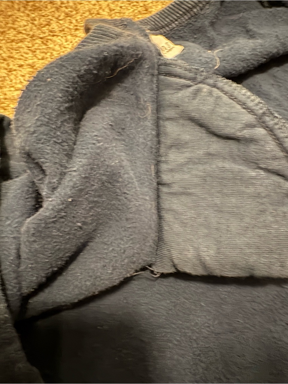 Women’s 90s Vintage Washed Blue Button Front Cardigan Sweatshirt w Shoulder Pads - Picture 10 of 16